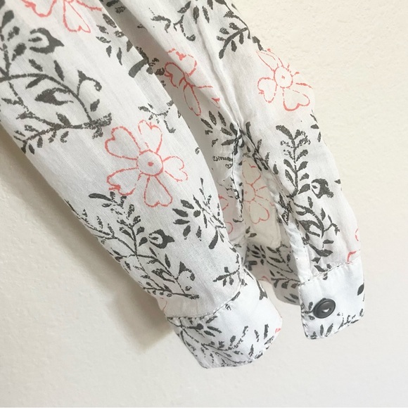 Anthropologie Embroidered Floral Button Up Shirt - Picture 8 of 11